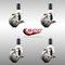 Service Caster 3 Inch 316SS Thermoplastic Rubber Swivel 1-1/4 Inch Stem Caster Set Brake SCC SCC-SS316EX20S314-TPRB-TLB-114-4 - alternate 4